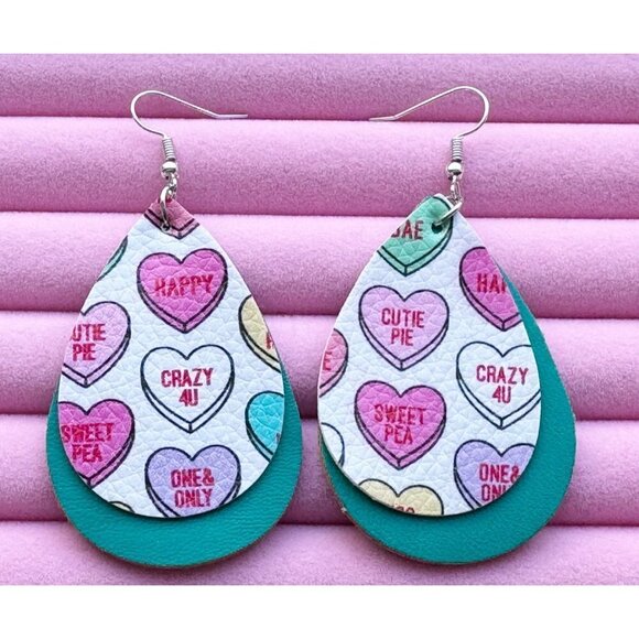 Valentine's Day Be Mine Hook Earrings Elegant - Picture 3 of 4